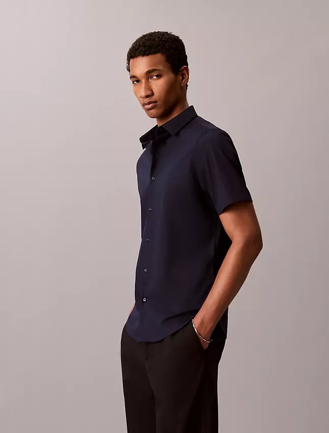 Cotton Stretch Slim Button-Down Shirt Cotton Stretch Slim Button-Down Shirt