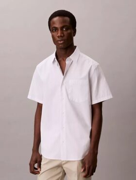 Cotton Stretch Slim Stripe Button-Down Shirt