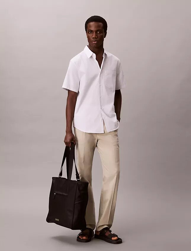 Cotton Stretch Slim Stripe Button-Down Shirt Cotton Stretch Slim Stripe Button-Down Shirt