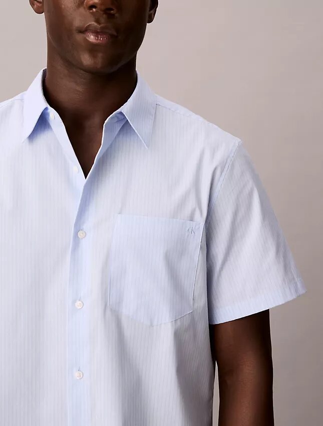 Cotton Stretch Slim Stripe Button-Down Shirt Cotton Stretch Slim Stripe Button-Down Shirt