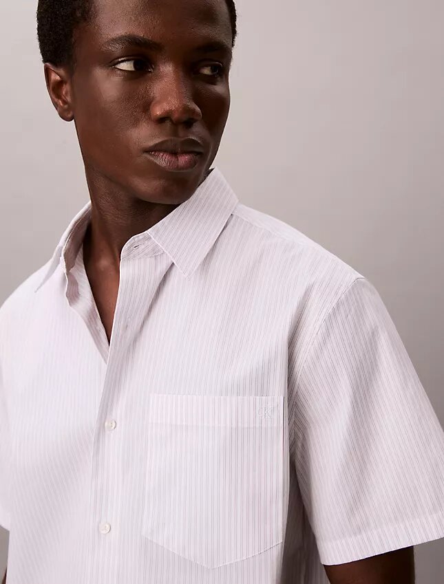 Cotton Stretch Slim Stripe Button-Down Shirt Cotton Stretch Slim Stripe Button-Down Shirt