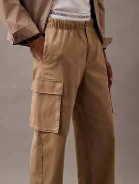 Cotton Stretch Straight Fit Cargo Pants