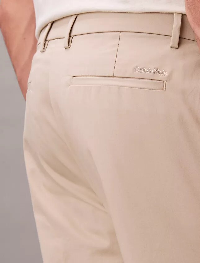 Cotton Stretch Straight Trousers Cotton Stretch Straight Trousers