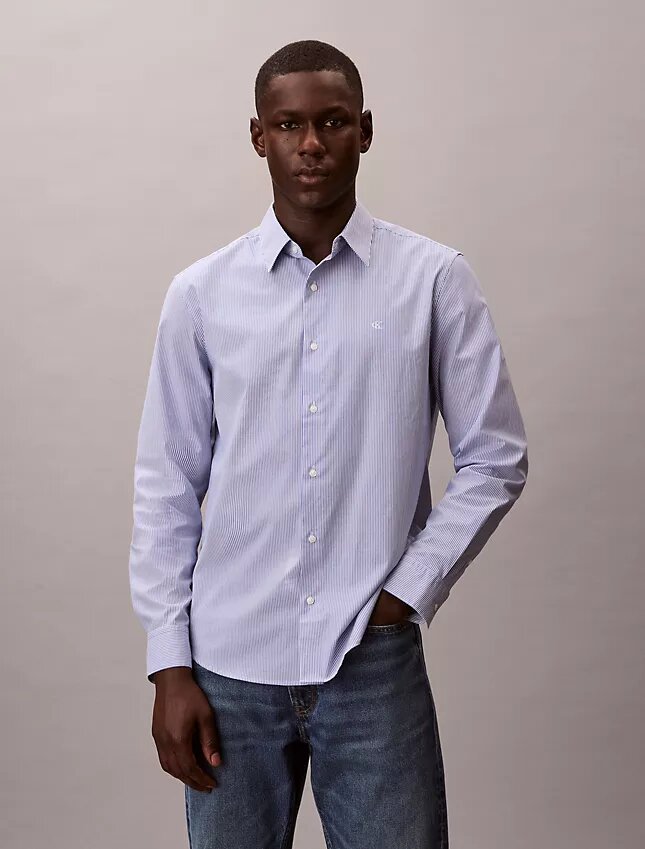 Cotton Stretch Stripe Classic Button-Down Shirt Cotton Stretch Stripe Classic Button-Down Shirt