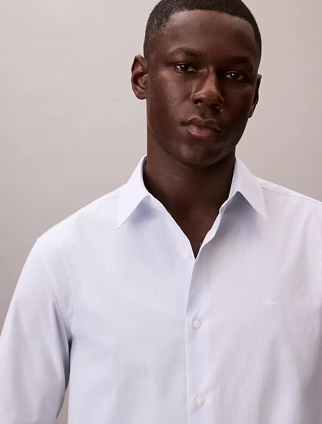 Cotton Stretch Stripe Classic Button-Down Shirt Cotton Stretch Stripe Classic Button-Down Shirt