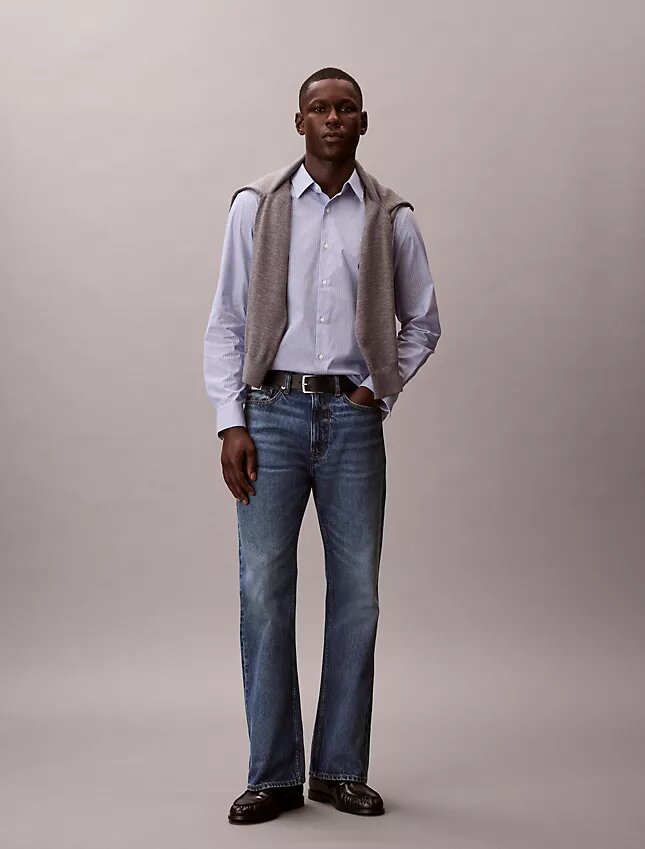 Cotton Stretch Stripe Classic Button-Down Shirt Cotton Stretch Stripe Classic Button-Down Shirt