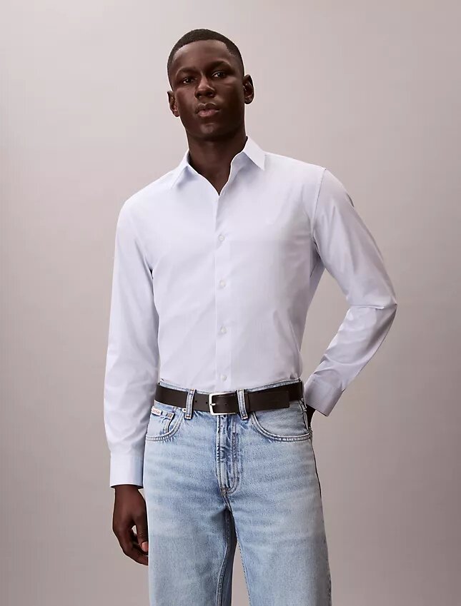Cotton Stretch Stripe Classic Button-Down Shirt Cotton Stretch Stripe Classic Button-Down Shirt