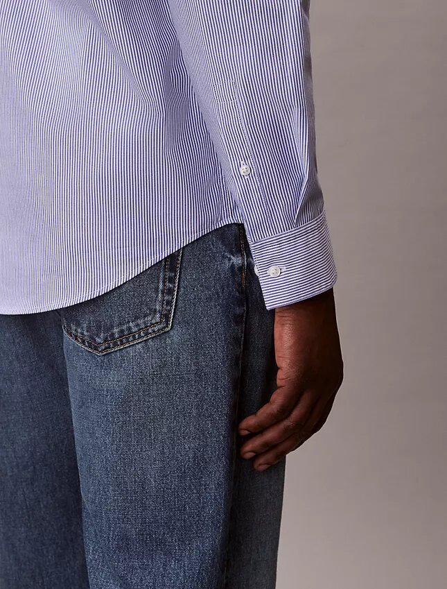 Cotton Stretch Stripe Classic Button-Down Shirt Cotton Stretch Stripe Classic Button-Down Shirt