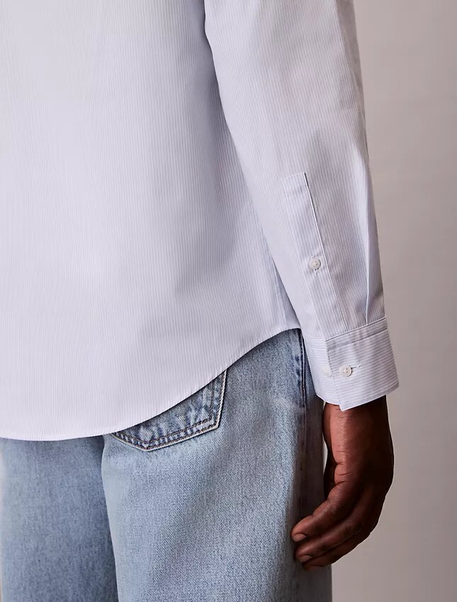 Cotton Stretch Stripe Classic Button-Down Shirt Cotton Stretch Stripe Classic Button-Down Shirt