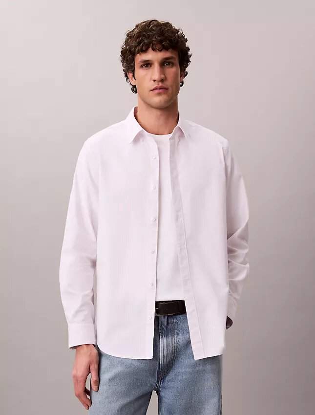 Cotton Stretch Stripe Oxford Classic Button-Down Shirt Cotton Stretch Stripe Oxford Classic Button-Down Shirt