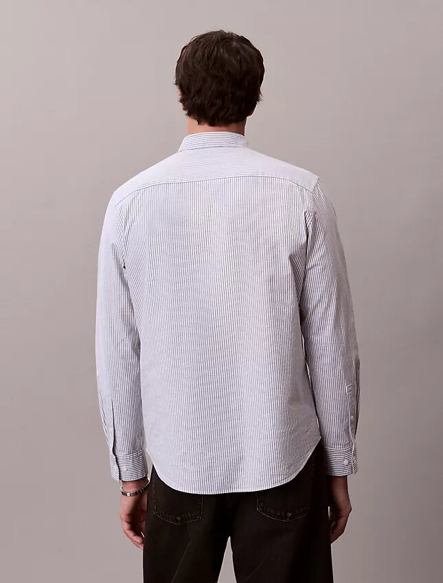Cotton Stretch Stripe Oxford Classic Button-Down Shirt Cotton Stretch Stripe Oxford Classic Button-Down Shirt