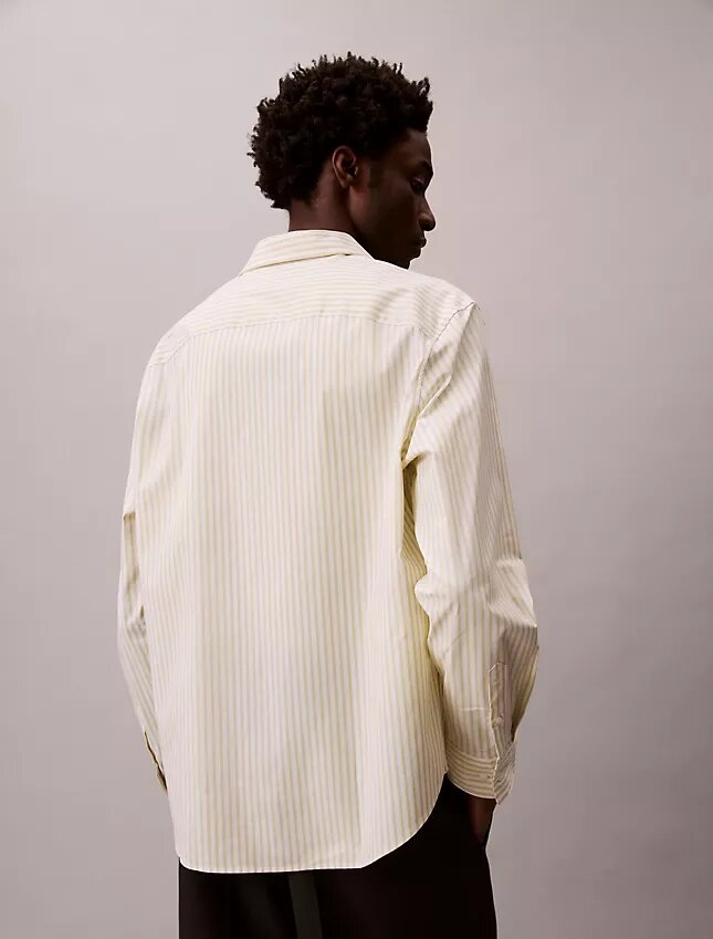 Cotton Stretch Stripe Poplin Button-Down Shirt Cotton Stretch Stripe Poplin Button-Down Shirt