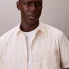 Cotton Stretch Stripe Short Sleeve Button-Down Shirt