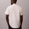 Cotton Stretch Stripe Short Sleeve Button-Down Shirt