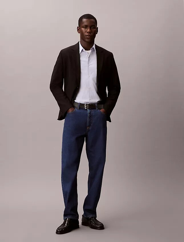 Cotton Stretch Stripe Slim Button-Down Shirt Cotton Stretch Stripe Slim Button-Down Shirt