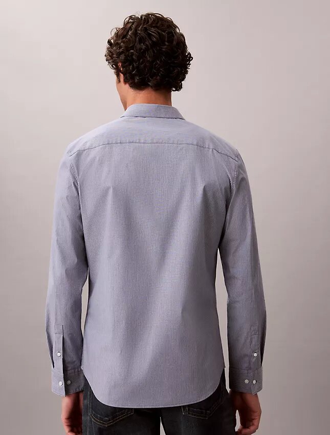 Cotton Stretch Stripe Slim Button-Down Shirt Cotton Stretch Stripe Slim Button-Down Shirt