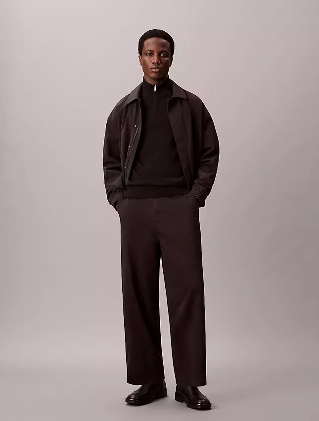 Cotton Stretch Twill Baggy Chino Pants Cotton Stretch Twill Baggy Chino Pants