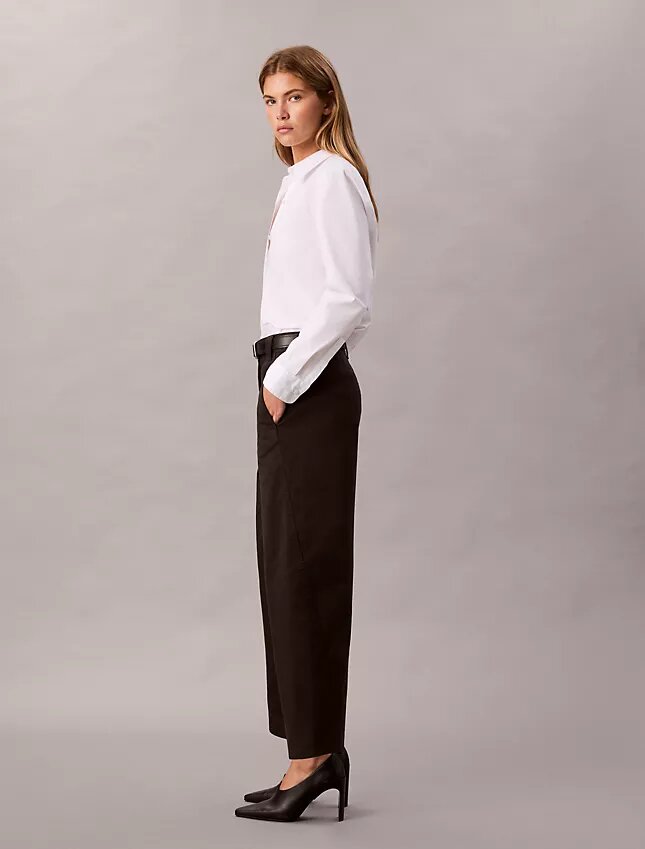 Cotton Stretch Twill Barrel Pants Cotton Stretch Twill Barrel Pants