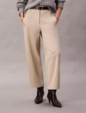 Cotton Stretch Twill Barrel Pants