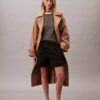 Cotton Stretch Twill Pleated Bermuda Shorts