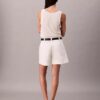 Cotton Stretch Twill Pleated Bermuda Shorts