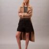 Cotton Stretch Twill Pleated Bermuda Shorts