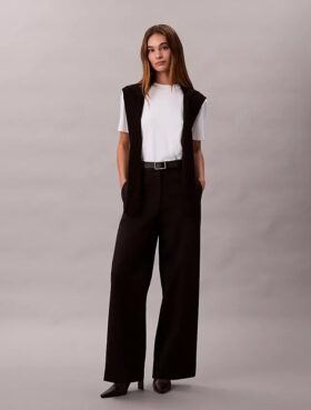 Cotton Stretch Wide Leg Chino Pants Cotton Stretch Wide Leg Chino Pants