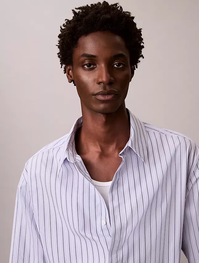 Cotton Stripe Relaxed Button-Down Shirt Cotton Stripe Relaxed Button-Down Shirt