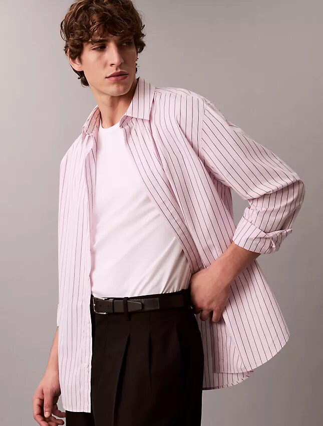 Cotton Stripe Relaxed Button-Down Shirt Cotton Stripe Relaxed Button-Down Shirt