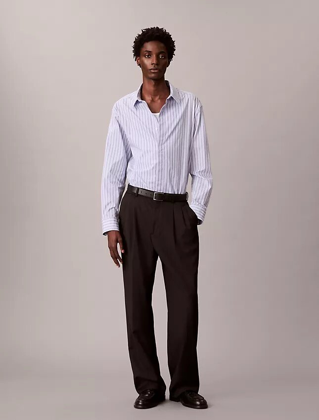 Cotton Stripe Relaxed Button-Down Shirt Cotton Stripe Relaxed Button-Down Shirt