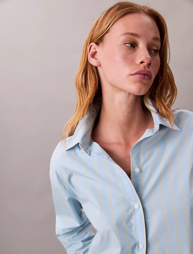 Cotton Stripe Relaxed Button-Down Shirt Cotton Stripe Relaxed Button-Down Shirt