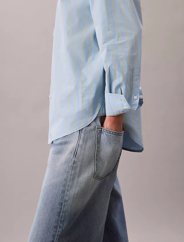 Cotton Stripe Relaxed Button-Down Shirt Cotton Stripe Relaxed Button-Down Shirt