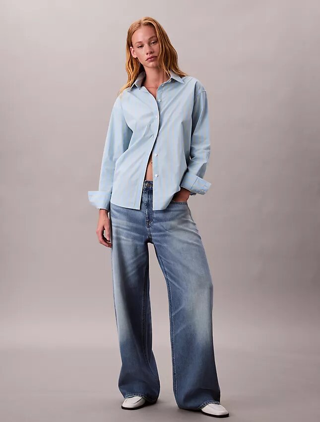 Cotton Stripe Relaxed Button-Down Shirt Cotton Stripe Relaxed Button-Down Shirt