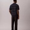 Cotton Stripe Sweater Polo Shirt