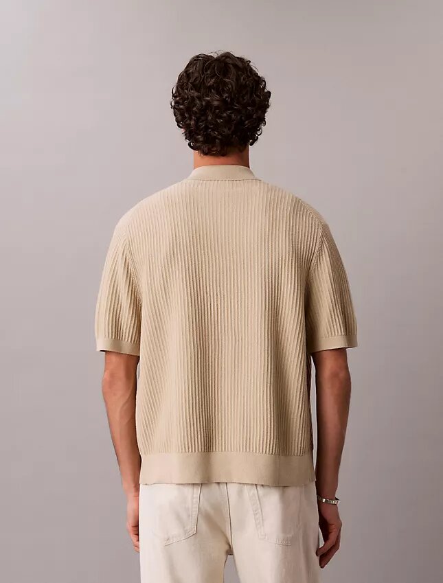 Cotton Sweater Button-Down Shirt Cotton Sweater Button-Down Shirt