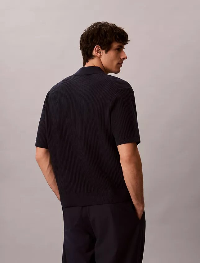 Cotton Sweater Button-Down Shirt Cotton Sweater Button-Down Shirt