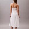 Cotton Twill Halter Midi Dress