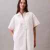 Cotton Twill Mini Shirt Dress Cotton Twill Mini Shirt Dress