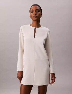 Crepe Tailored Mini Dress