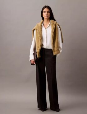 Crepe Wide Leg Trousers