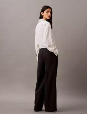 Crepe Wide Leg Trousers