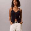 Crochet Button-Down Tank Top