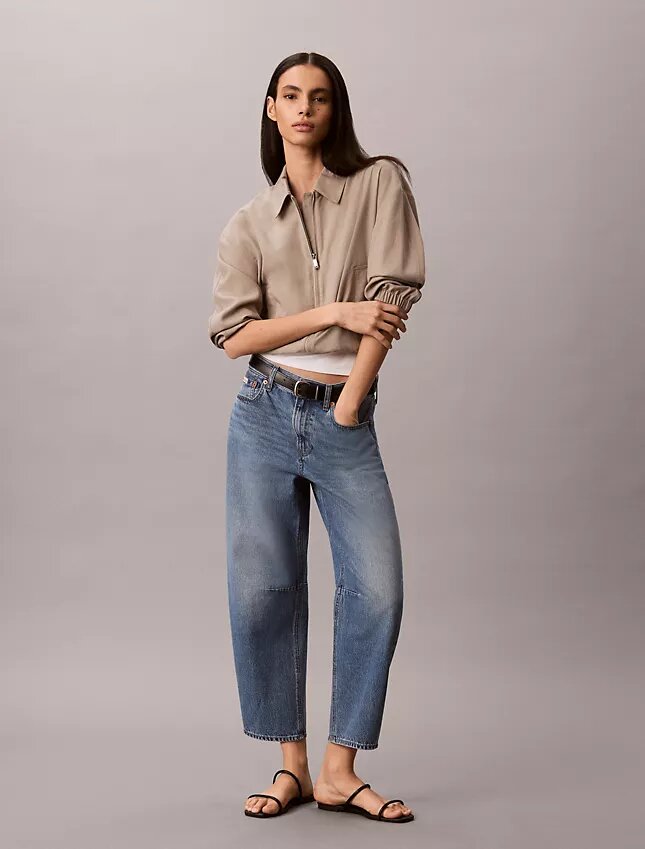 Cropped Barrel Jeans Cropped Barrel Jeans
