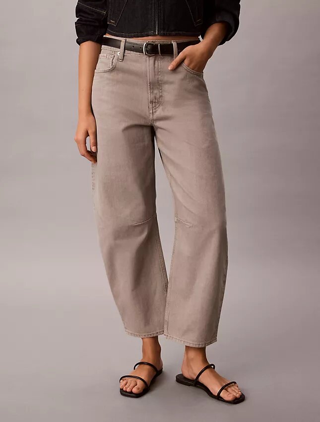 Cropped Barrel Jeans Cropped Barrel Jeans