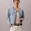 Cropped Collarless Denim Trucker Jacket Cropped Collarless Denim Trucker Jacket