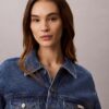 Cropped Denim Trucker Jacket Cropped Denim Trucker Jacket