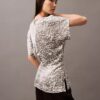 Crushed Satin Print Blouse Crushed Satin Print Blouse