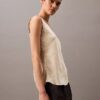 Crushed Satin Print Tank Top