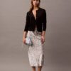 Crushed Satin Printed Midi Skirt Crushed Satin Printed Midi Skirt