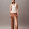 Crushed Satin Wide Leg Pants Crushed Satin Wide Leg Pants
